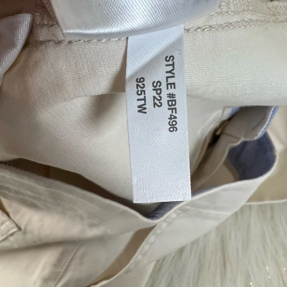 J.Crew Womens Re-Imagined Ankle Pants Ivory Mid Rise Pockets Cuffed Stretch 27